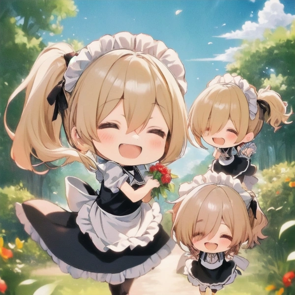 サイドテールのメイドちゃんズ②