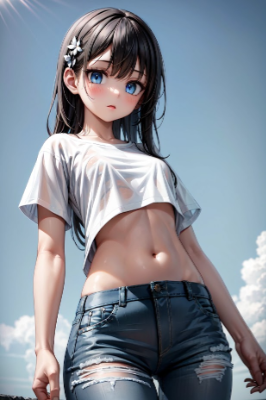 ダメージジーンズ