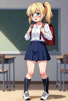 教室でおしっこ漏らしちゃった