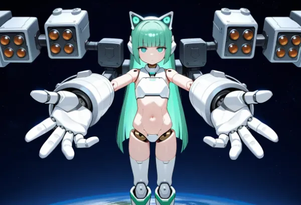 キャラメモ…ロボ娘(案5) 腕まくり