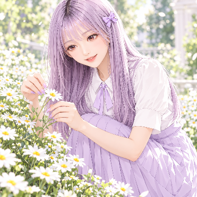 9/3 誕生花 マーガレット（ラベンダーちゃん）