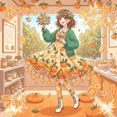 オレンジのキラキラスマイル