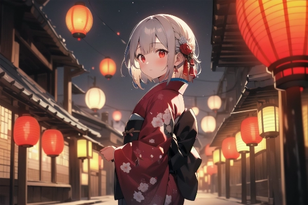 昔の時代の灯り