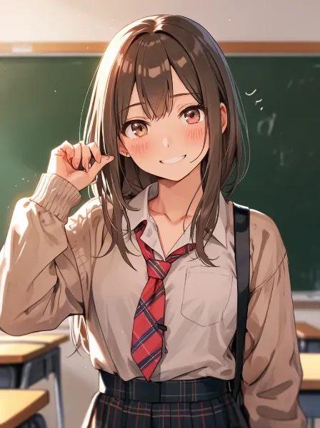 教室の優しい微笑み