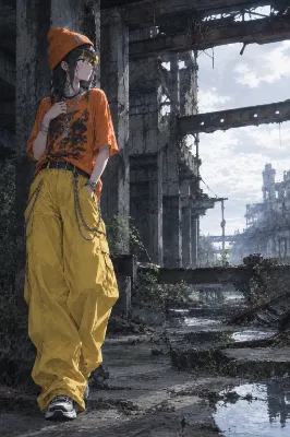廃墟絵を派手にしてみる