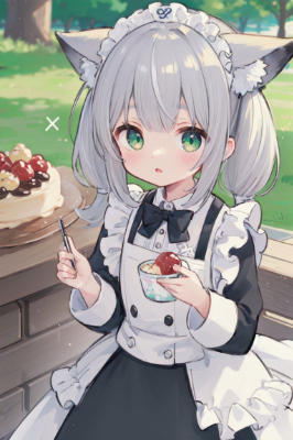 スイーツとメイドさん