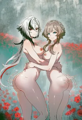 尻振りをするアルレッキーノとサンドローネ