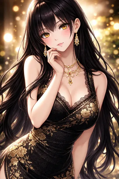 夜の宴に咲く黒い花