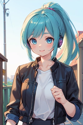 ジャケットを着た女の子