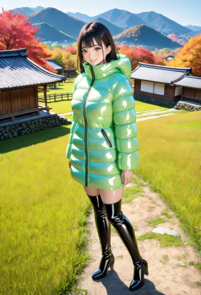 微発光ダウンコート