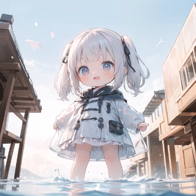 レインコート少女♪