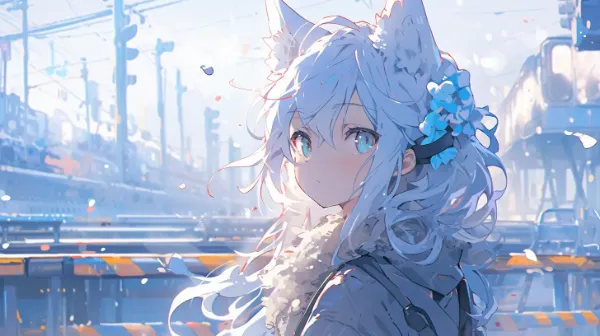 雪の街で待つ狐娘の約束