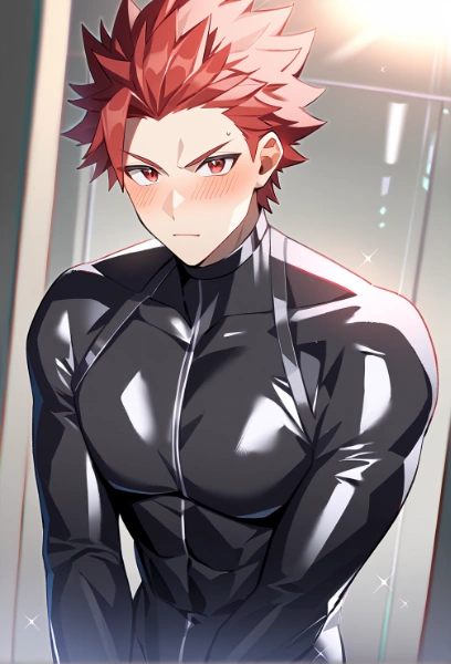 ボディースーツを着た男