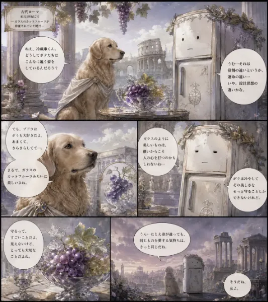 古代ローマで犬と冷蔵庫が会話