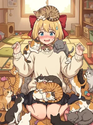 そ、そんなに載っかると動けないじゃない