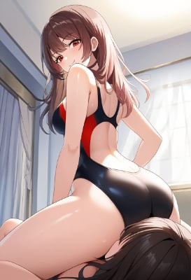 女の子同士の顔面騎乗