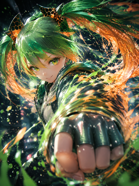 二色のアニメイラスト