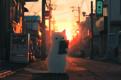 「このへんのはずにゃんだけどニャあ...」