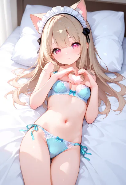 猫耳メイドの甘い目覚め