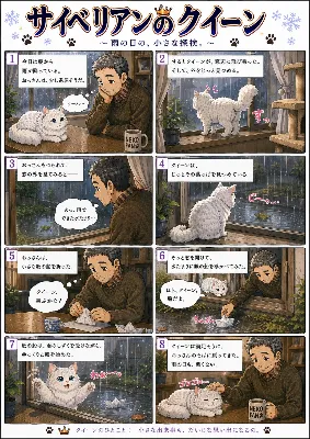 雨の日の小さな船旅 ～クイーンと一緒に～