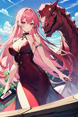 恐竜とワインレッド