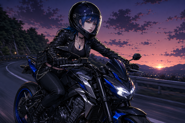 ○んだバイクで走りだす〜♪（あおい）