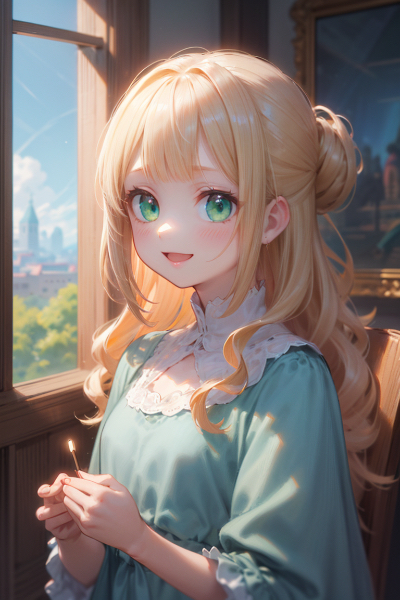 ハーフアップにしたうちの娘たち（じつは海賊の頭）