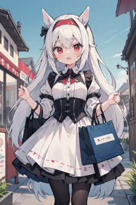 カチューシャをした獣人の少女