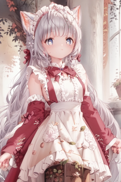 銀髪のメイドさん
