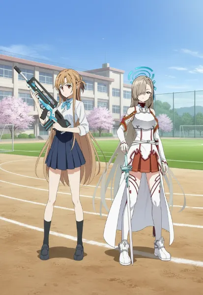 SAOとブルアカのアスナが衣装チェンジ