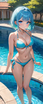 お昼のプール