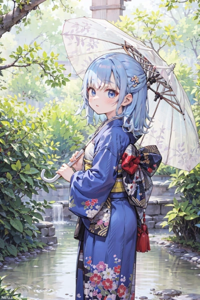 雨の日の着物こぼ