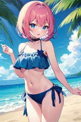 ピンク髪の女の子