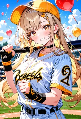 ゥエーイ！！　今から野球やってくるねッ！　目指すはホームラン(*^^)v