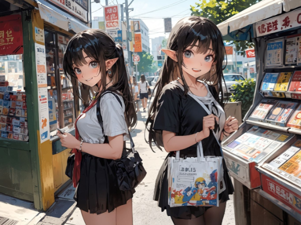 (4枚)　宝くじ売り場にて