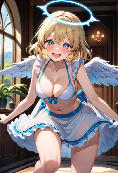 ビキニスカートのギャル天使さん