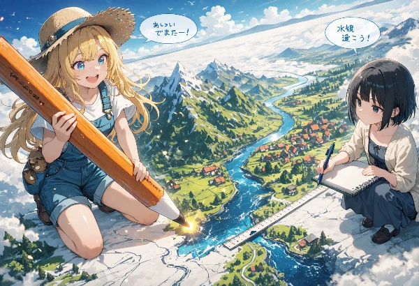 黒髪＆ブロンド・世界を造ってみた