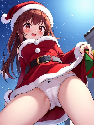 ローアングルサンタ少女