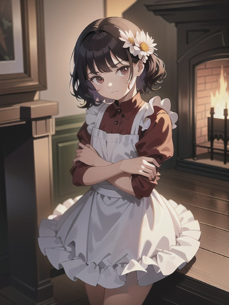 エプロンの少女