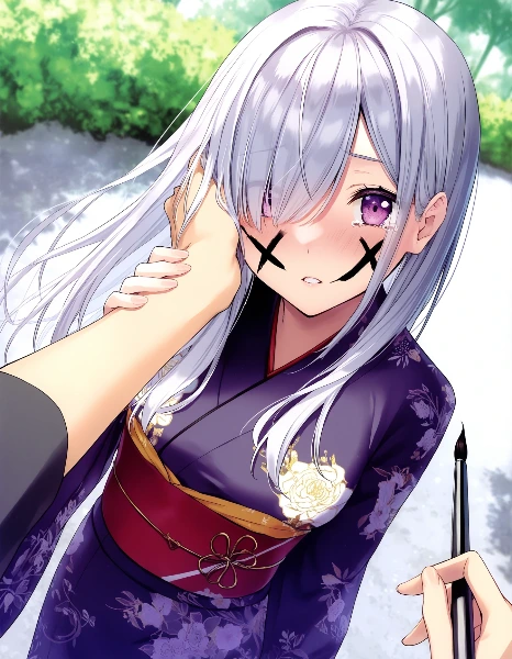 羽子板で負け続ける銀髪さん