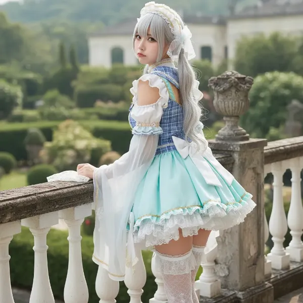 庭園の銀髪メイドと秘密の約束