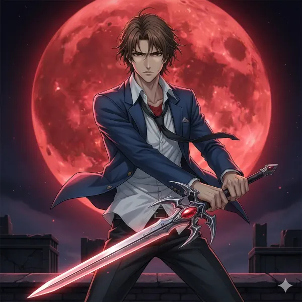 下がる男と道化尼僧