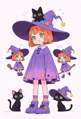小さな魔女と黒猫の魔法冒険