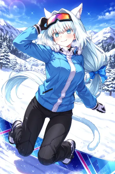 スノボするニキチッチちゃん🏂