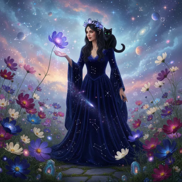 星空の魔女と黒猫の魔法の花園