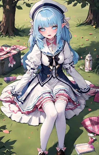 森のピクニックと青い妖精の秘密