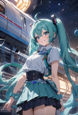 ミクと星空の電車