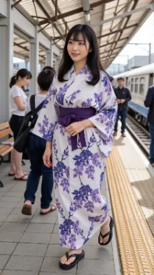 Ep76.浴衣で電車に乗ってお出かけ。いつもよりおめかししてるって？　だって今日はお楽しみですからw