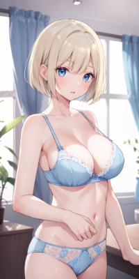 月見山るな　水色