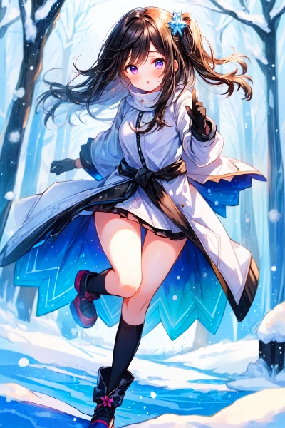 ハイソックスな、凍える仕草をしてる、うちの子＊